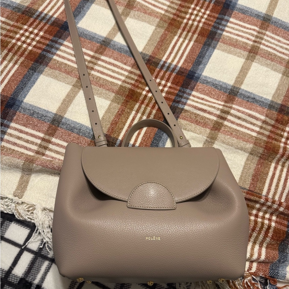 Polene Cream Leather Tote Bag - Picture 6 of 6